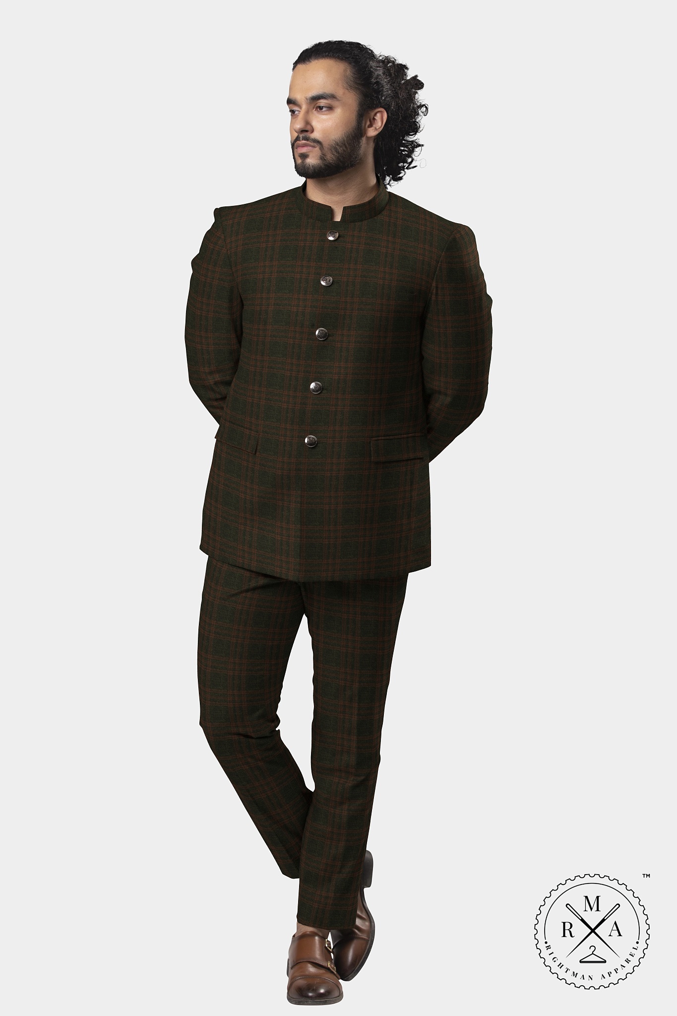 Black Wool Jodhpuri Suit Elegance SU338